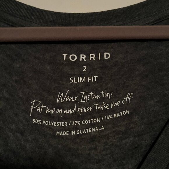 Torrid Size 2 Sarcasm Saying Graphic Tee Dark Green - Picture 7 of 8